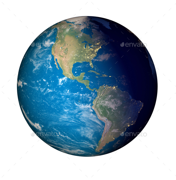 earth globe white background Stock Photo by martinholverda